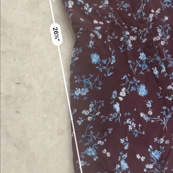 Urban outfitters brown blue floral romper - Picture 4 of 6